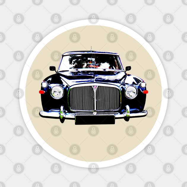 Rover P5 1960s classic car high contrast Magnet by soitwouldseem